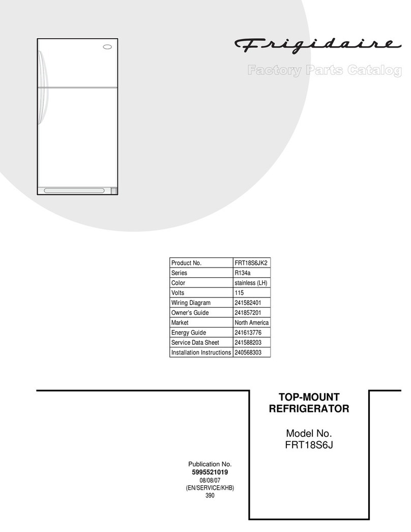 Frigidaire FRT18S6J parts catalog