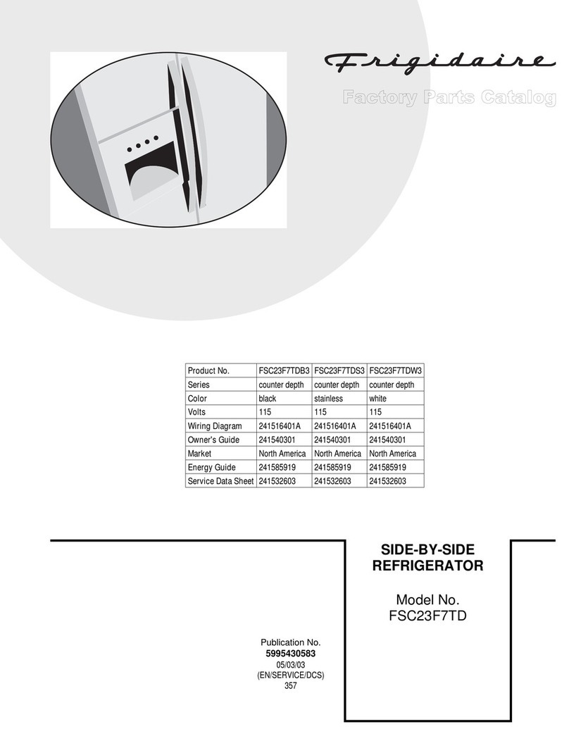 Frigidaire FSC23F7TD Factory parts catalog