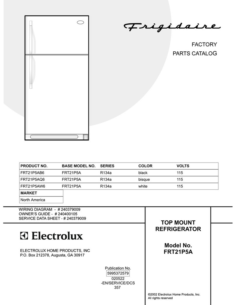 Frigidaire FRT21P5A Factory parts catalog