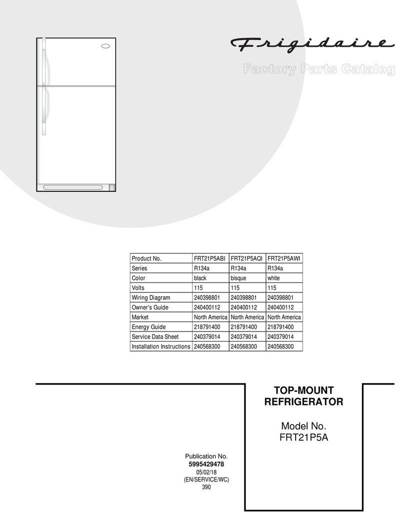 Frigidaire FRT21P5A Factory parts catalog