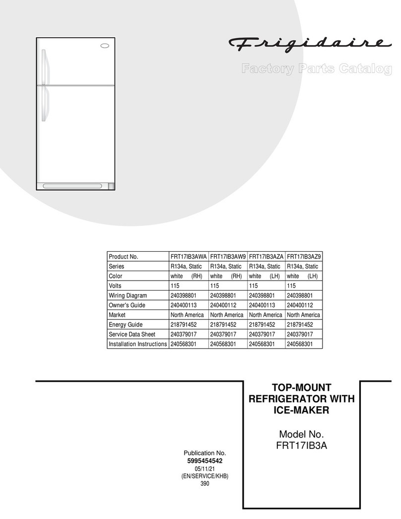 Frigidaire FRT17IB3A Factory parts catalog