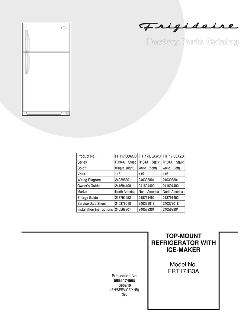 Frigidaire FRT17IB3A Factory parts catalog