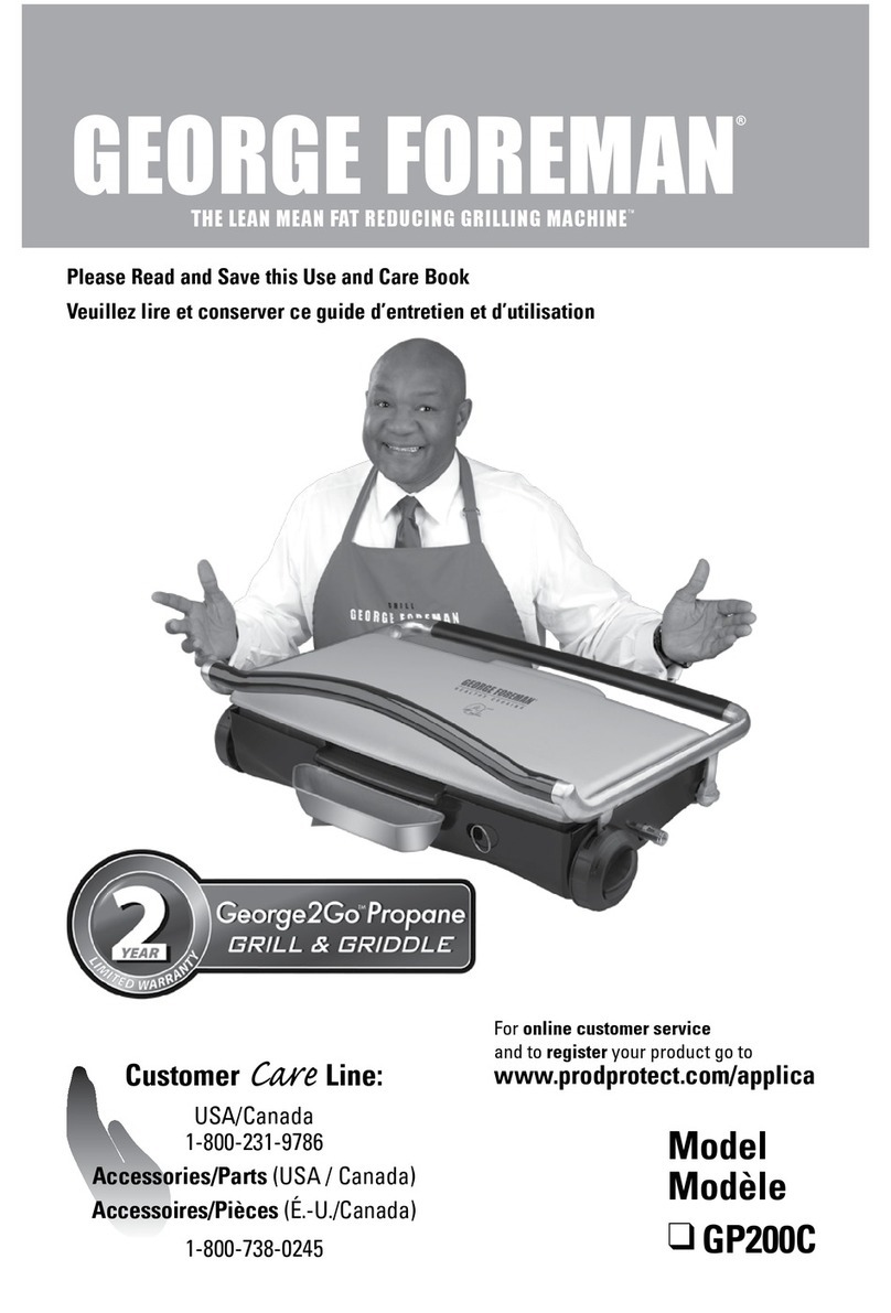 George Foreman GP200C User manual