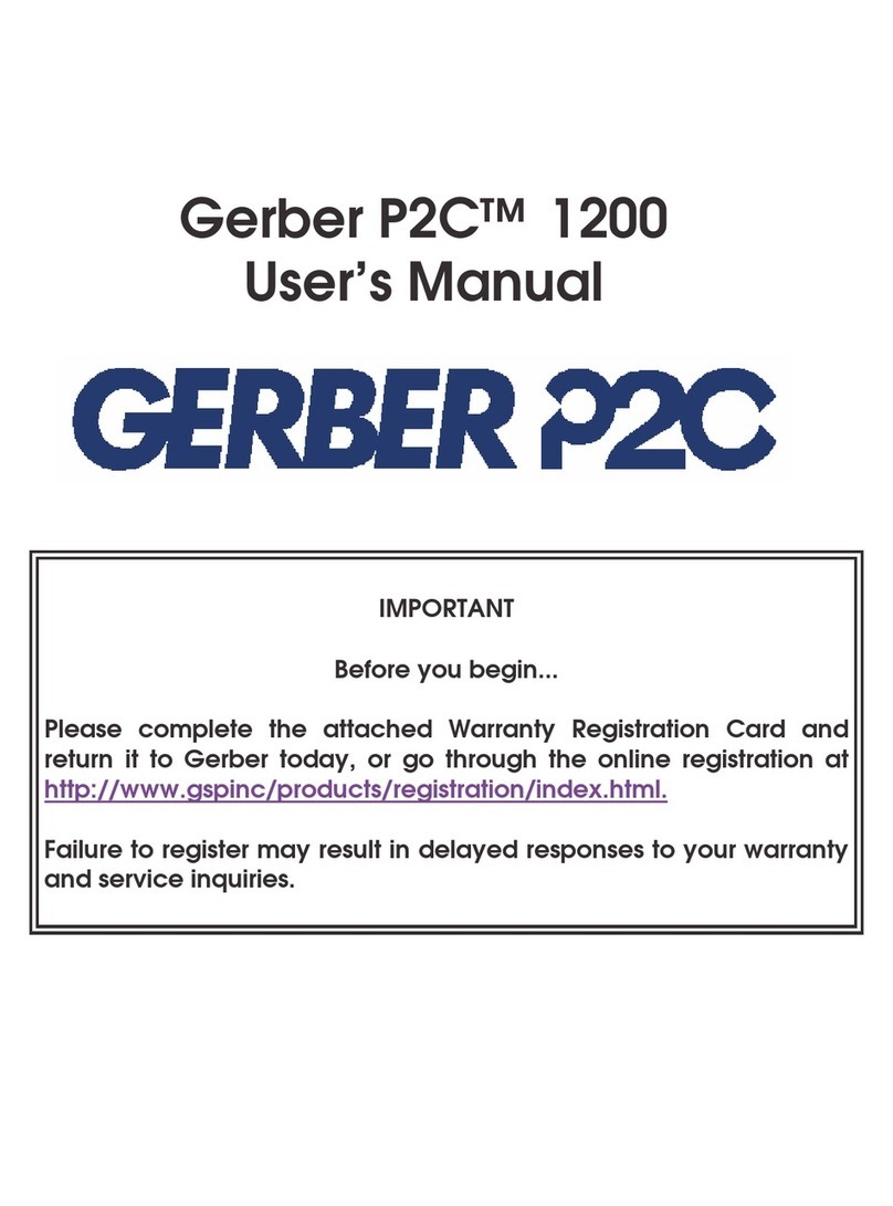 Gerber P2C 1200 User manual