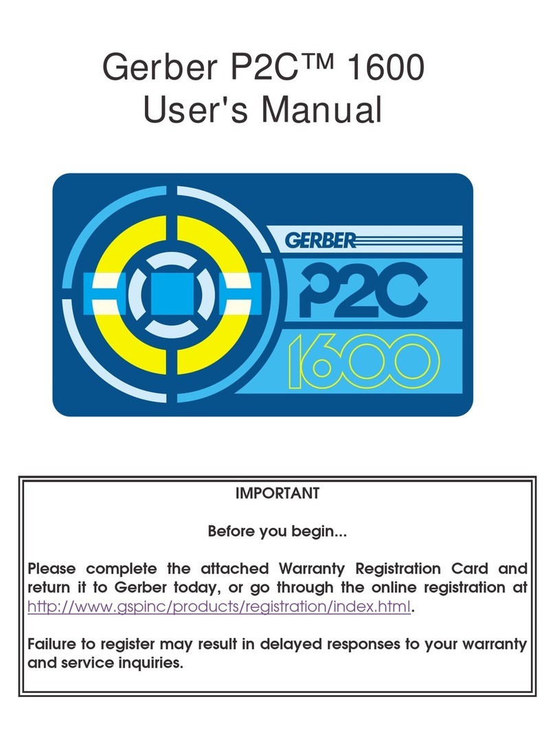 Gerber P2C 1600 User manual