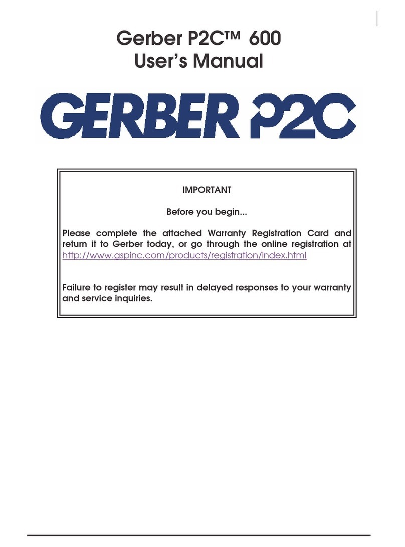 Gerber P2C 600 User manual