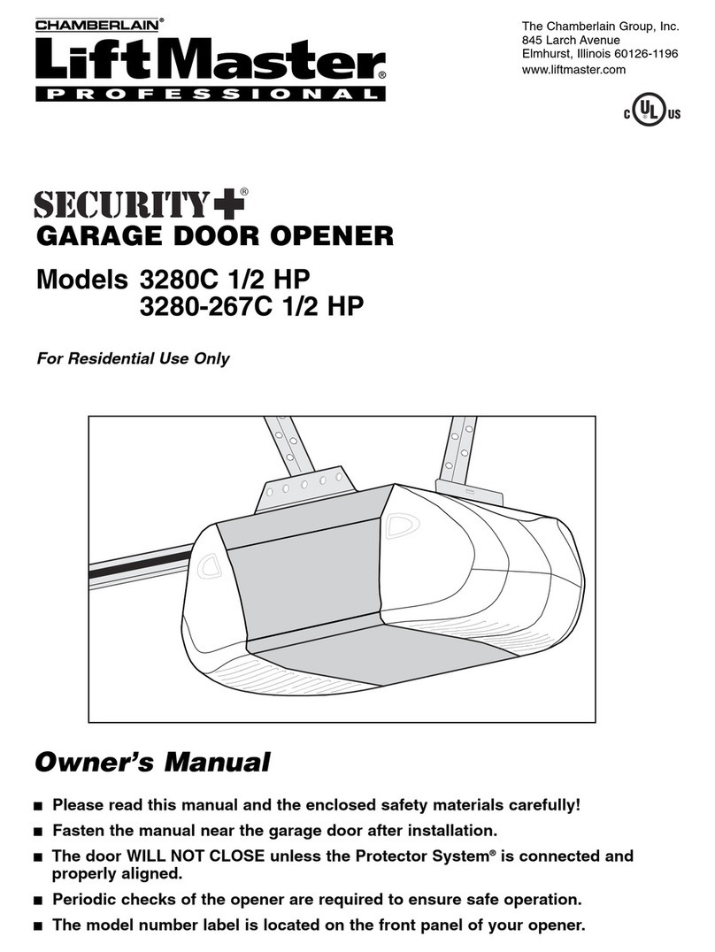 Chamberlain 3280C 1/2 HP owner's manual