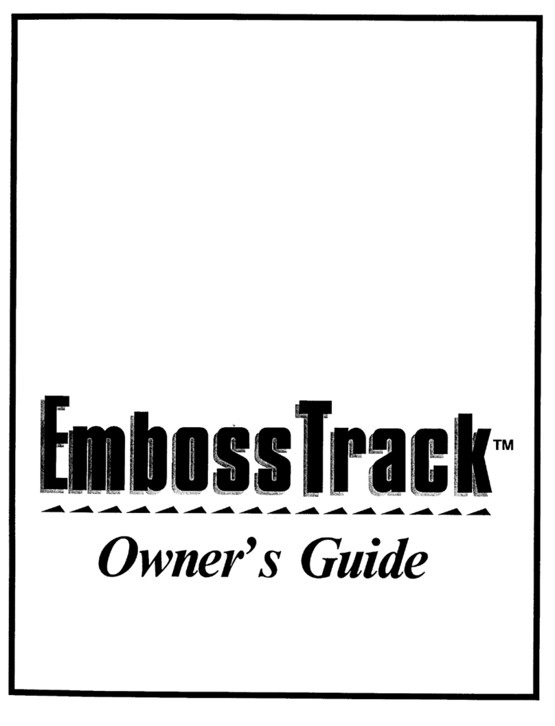 Gerber EmbossTrack series User manual