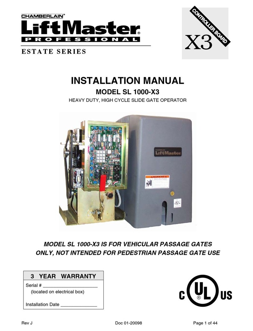 Chamberlain SL 1000-X3 User manual