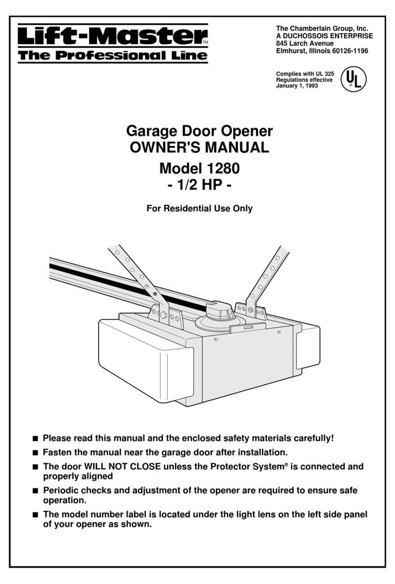 Chamberlain 1280 - 1/2 HP User manual