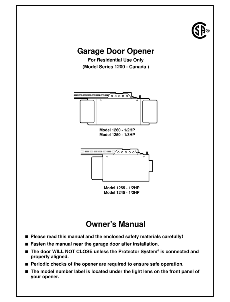 Chamberlain 1260 - 1/2HP User manual