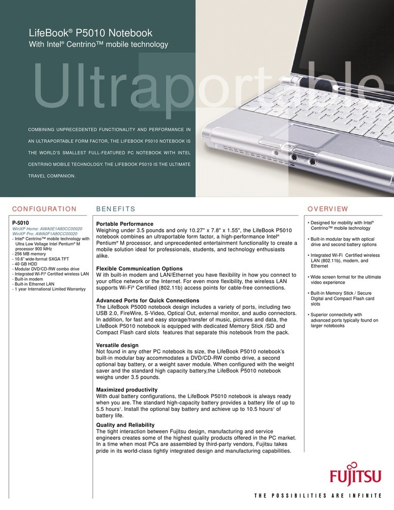 Fujitsu LifeBook P5010 User manual