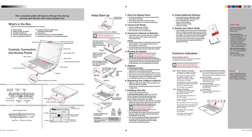 Fujitsu Lifebook A1110 Guide User manual