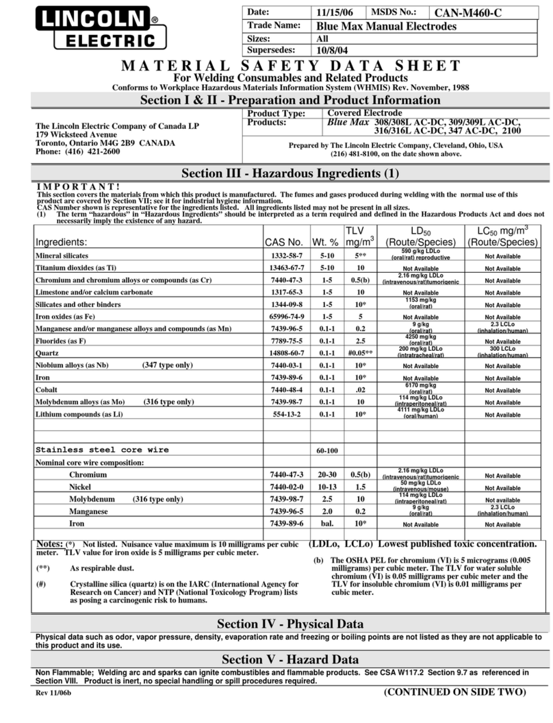 Lincoln Electric 2100 datasheet