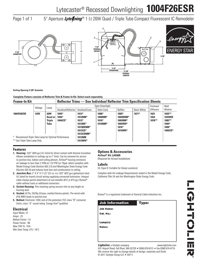 Lightolier 1004F26ESR specification