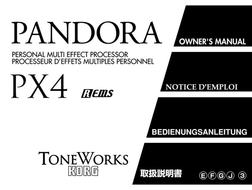ToneWorks Toneworks Pandora PX4 owner's manual