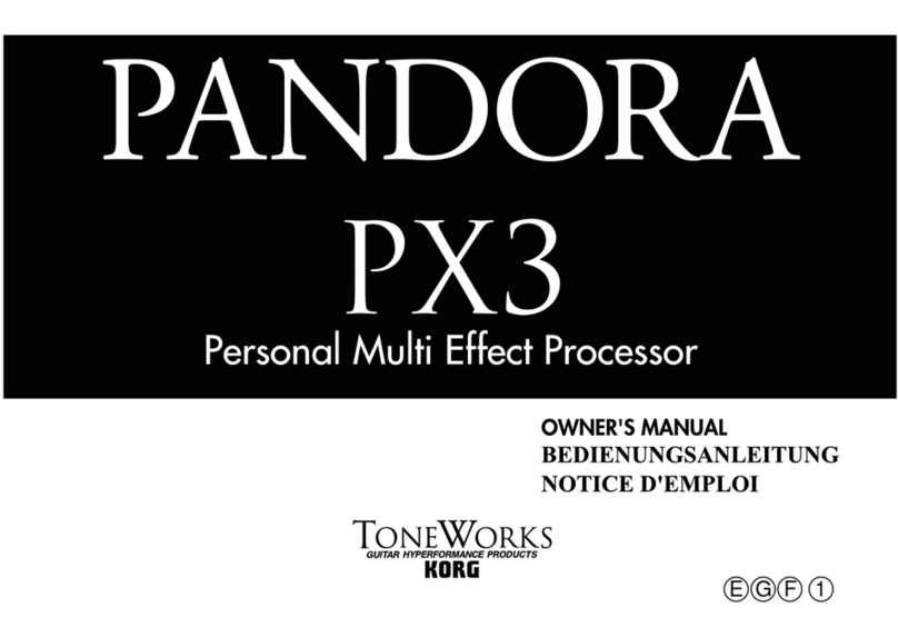 ToneWorks Toneworks Pandora PX3 owner's manual