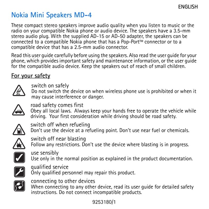 Nokia MD-4 - Portable Speakers User manual
