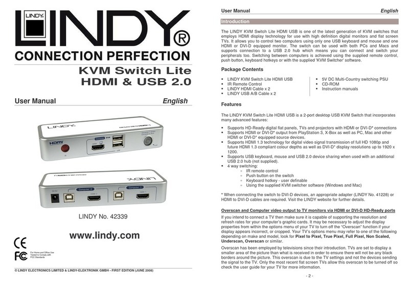 Lindy KVM 42339 User manual