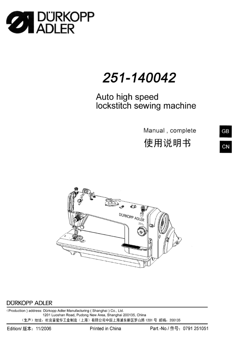 Duerkopp Adler 251-140042 manual