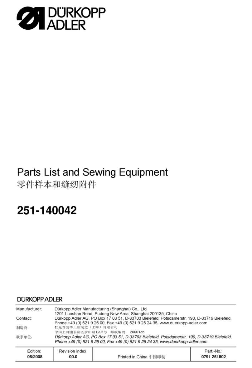 Duerkopp Adler 251-140042 User manual Duerkopp Adler 251-140042 User manual