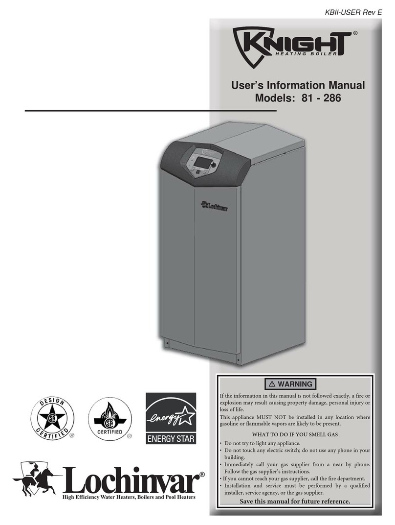 Lochinvar Knight r 81-286 User's information manual