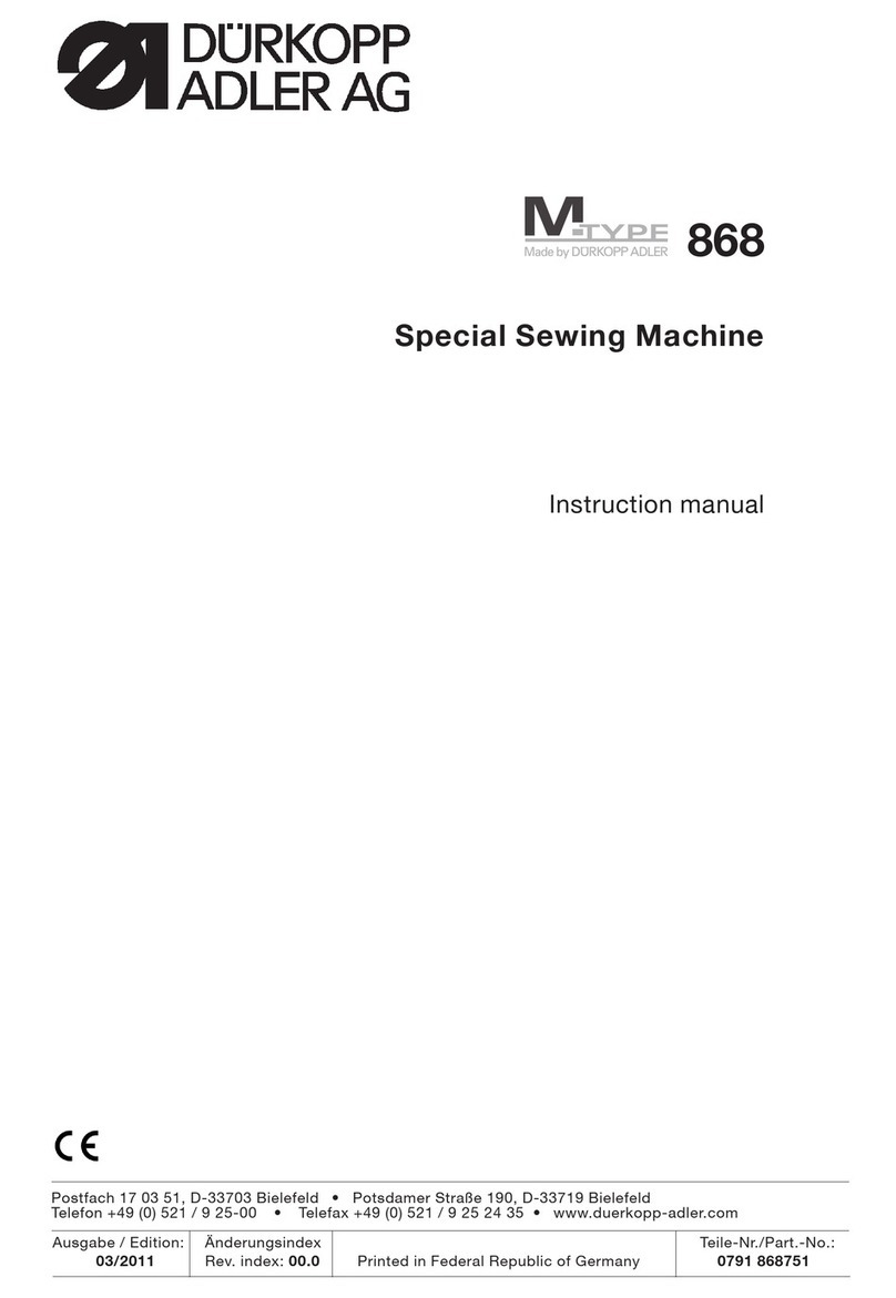 Duerkopp Adler 868 instruction manual