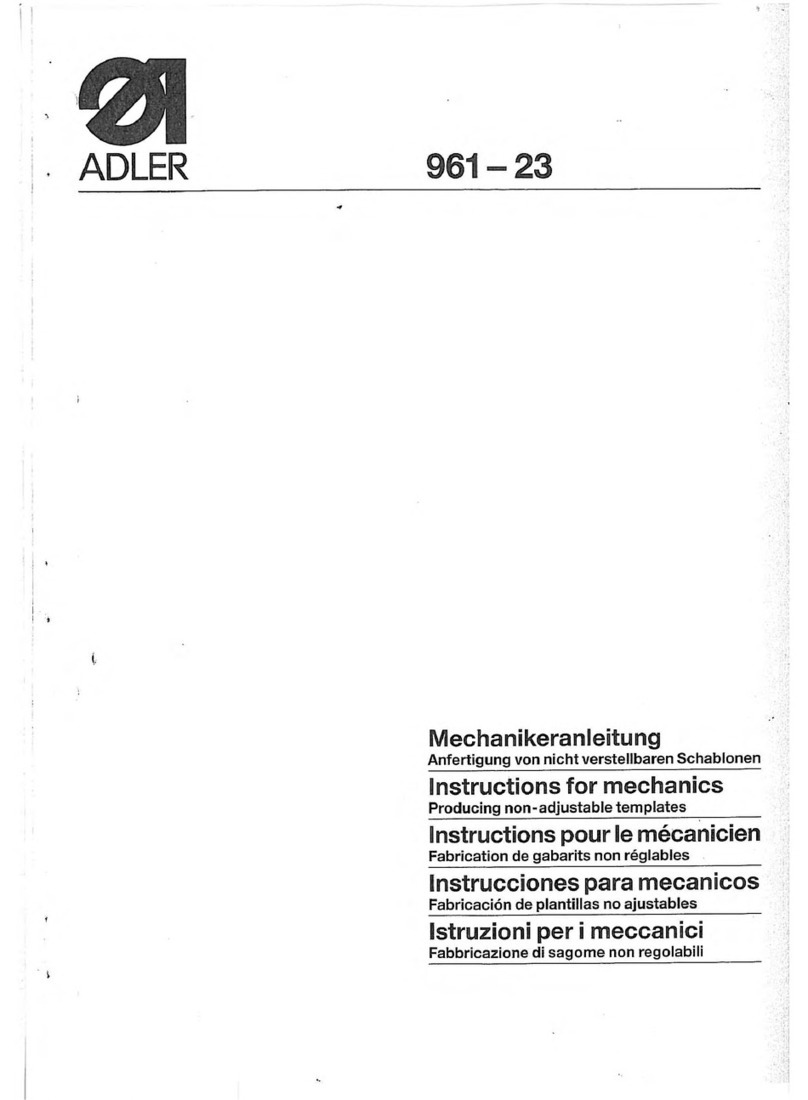 Duerkopp Adler 961-23 User manual Duerkopp Adler 961-23 User manual