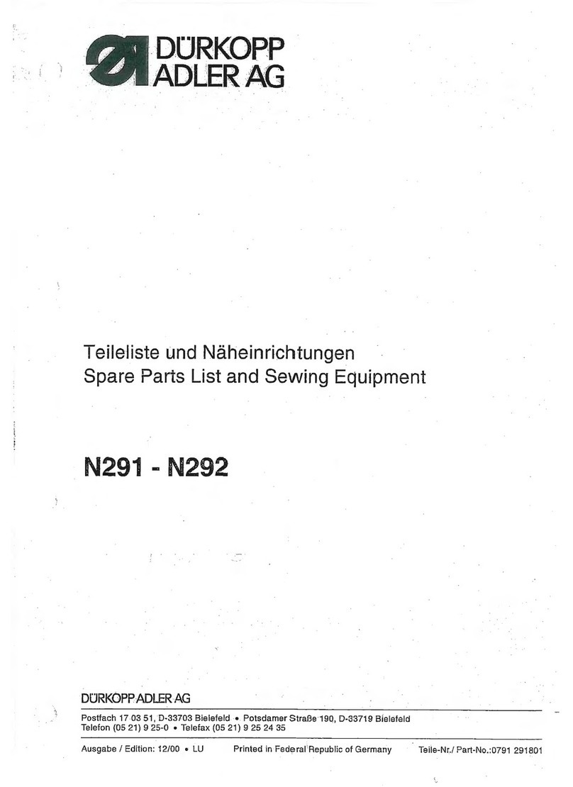 Duerkopp Adler N291 Spare parts
