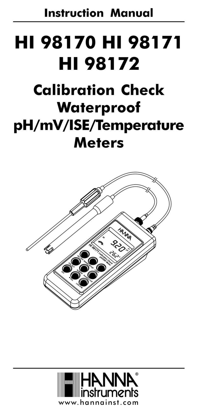 Hanna Instruments HI 98171 User manual