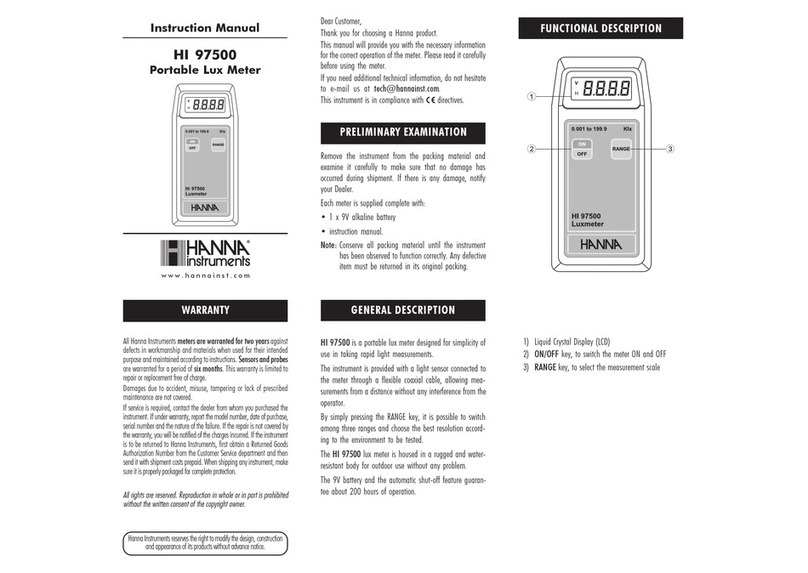 Hanna Instruments HI 97500 User manual