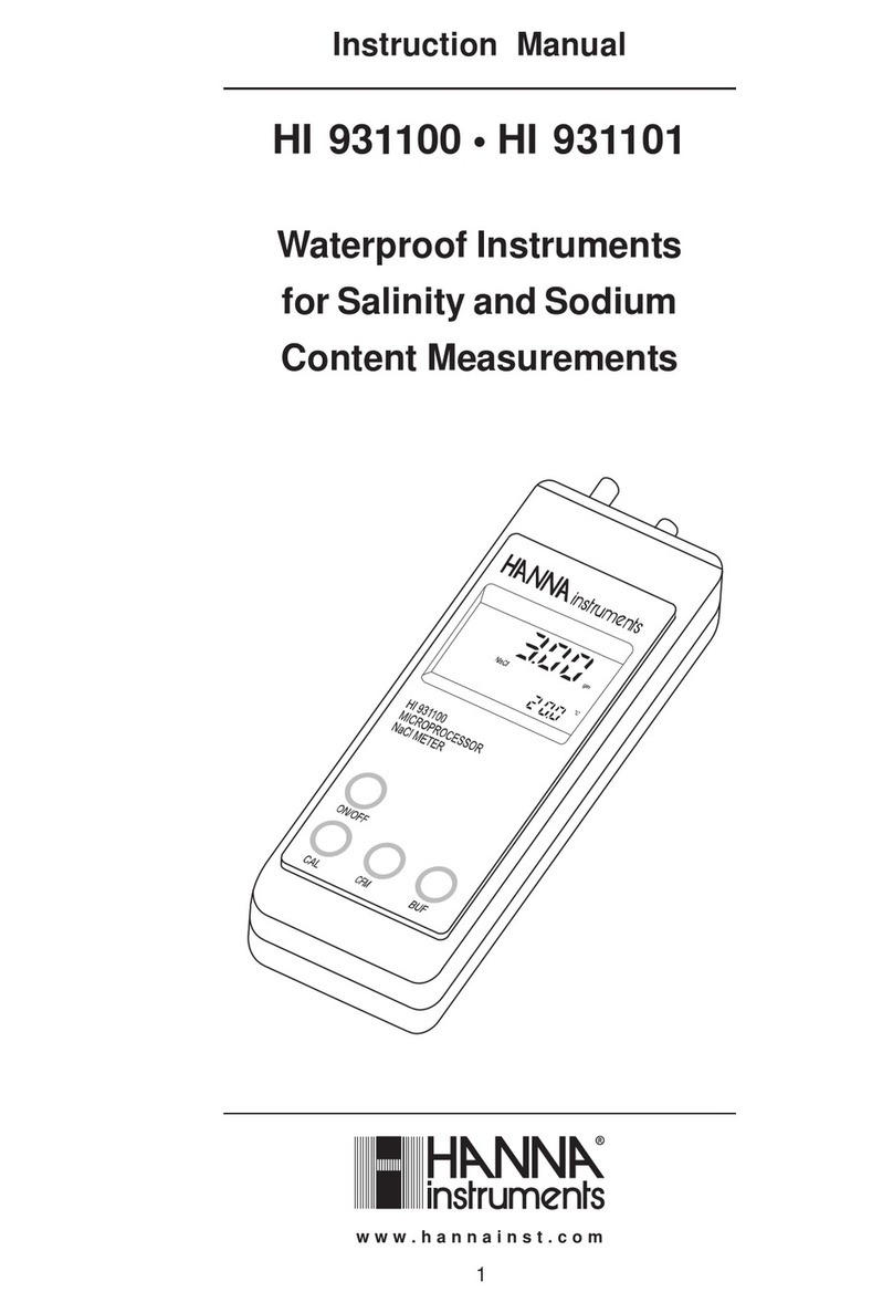 Hanna Instruments HI 931101 User manual