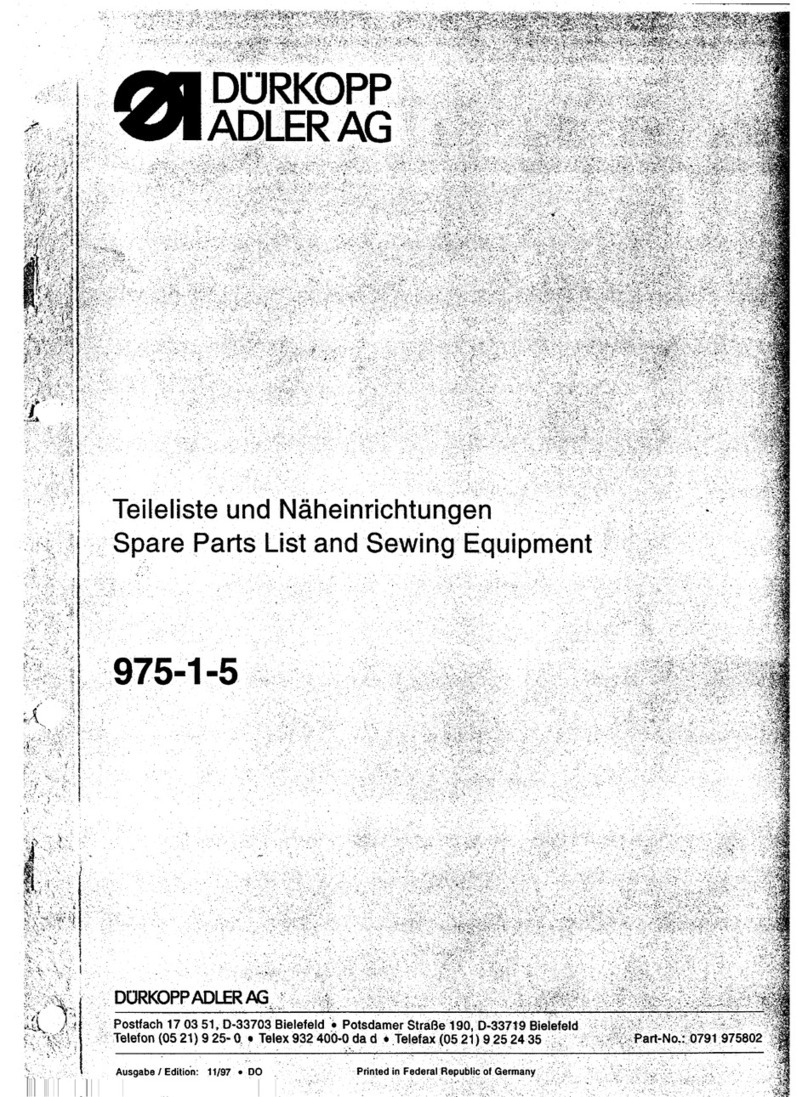Duerkopp Adler 975-1-5 Guide