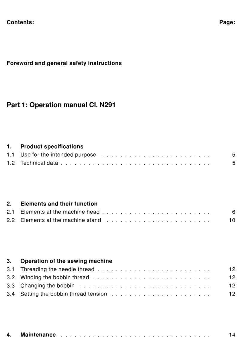 Duerkopp Adler N291 operating manual