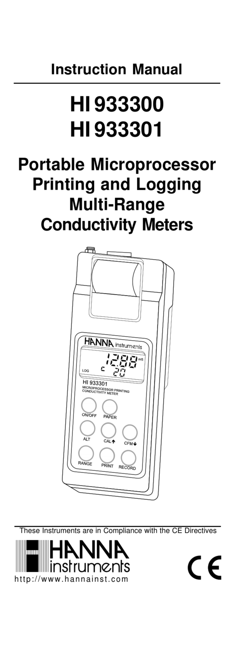 Hanna Instruments HI 933300 instruction manual Hanna Instruments HI 933300 instruction manual