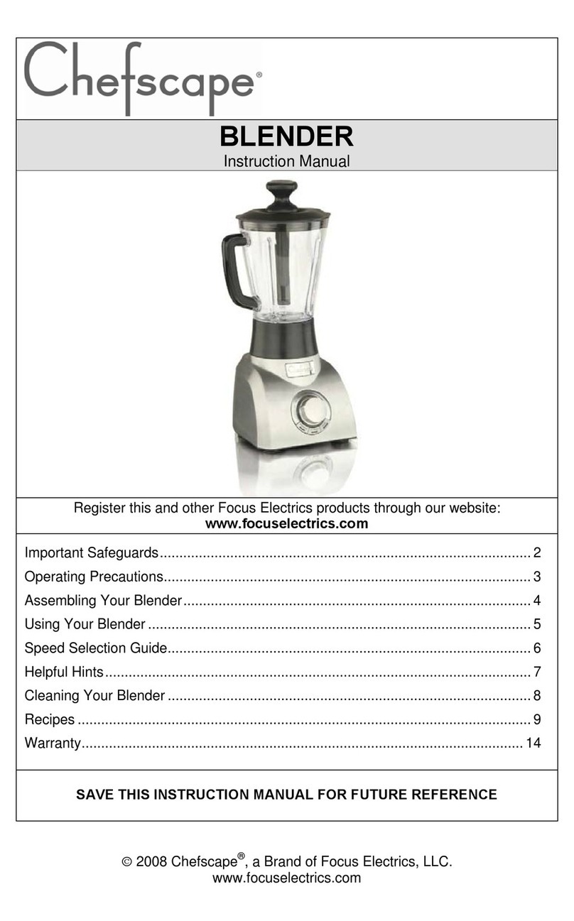 ChefScape Blender instruction manual ChefScape Blender instruction manual