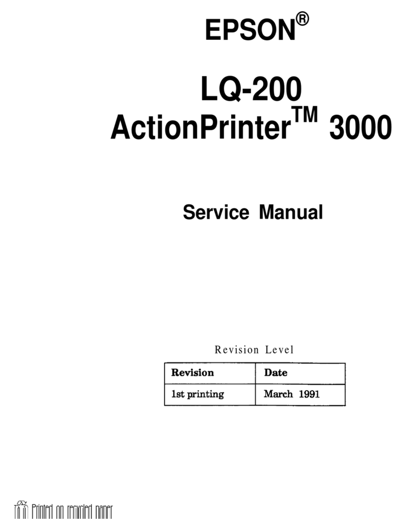 Epson ActionPrinter 3000 LQ-200 User manual Epson ActionPrinter 3000 LQ-200 User manual