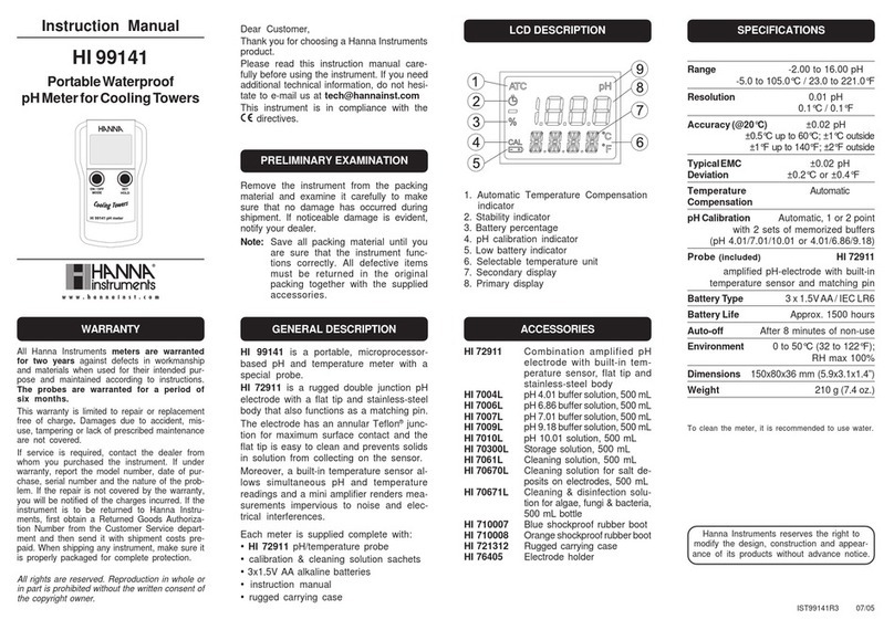 Hanna Instruments HI 99141 User manual