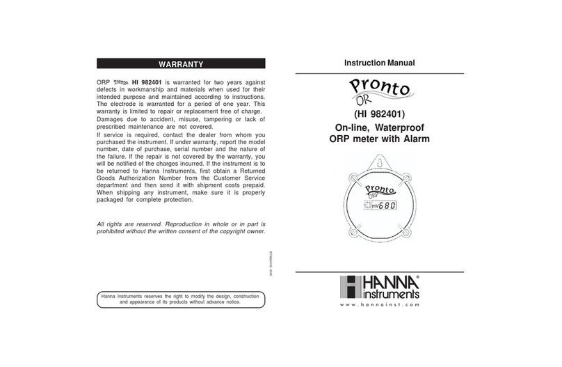 Hanna Instruments Pronto HI 982401 User manual