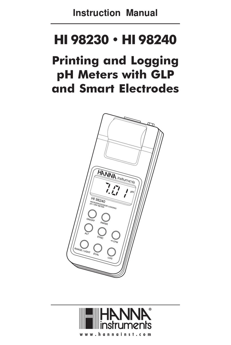 Hanna Instruments HI 98240 User manual
