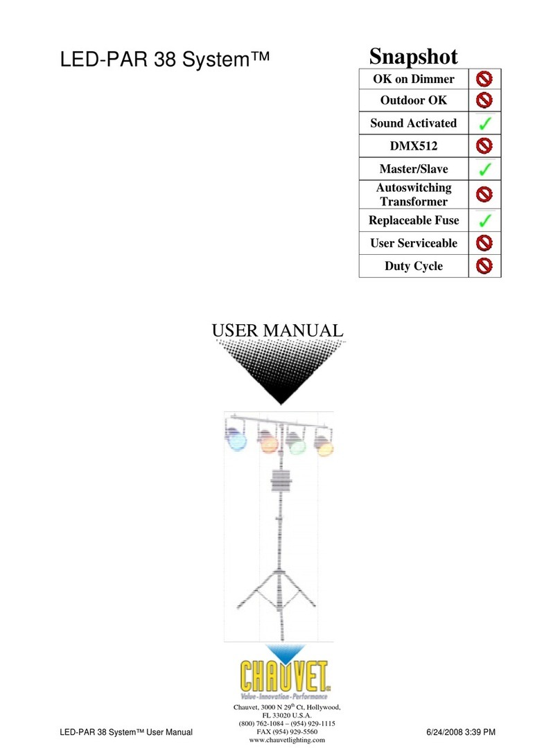 Chauvet LED-PAR 38 System User manual
