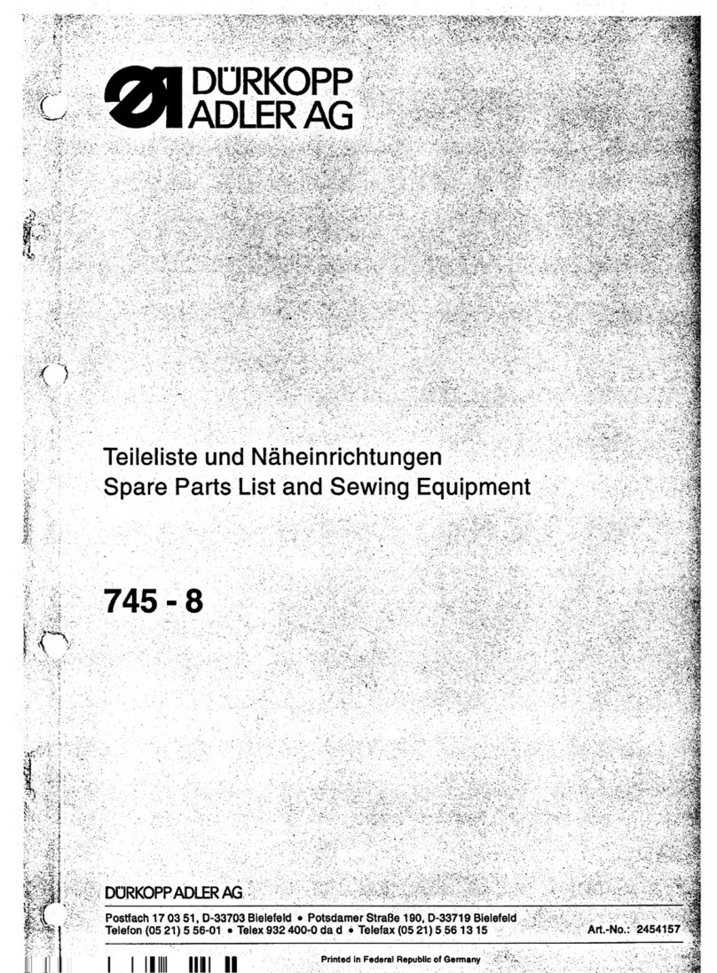 Duerkopp Adler 745-8 Guide