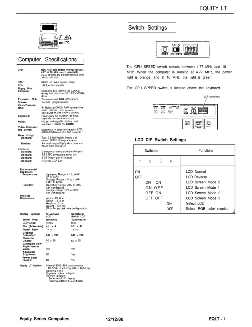 Epson Equity LT User manual