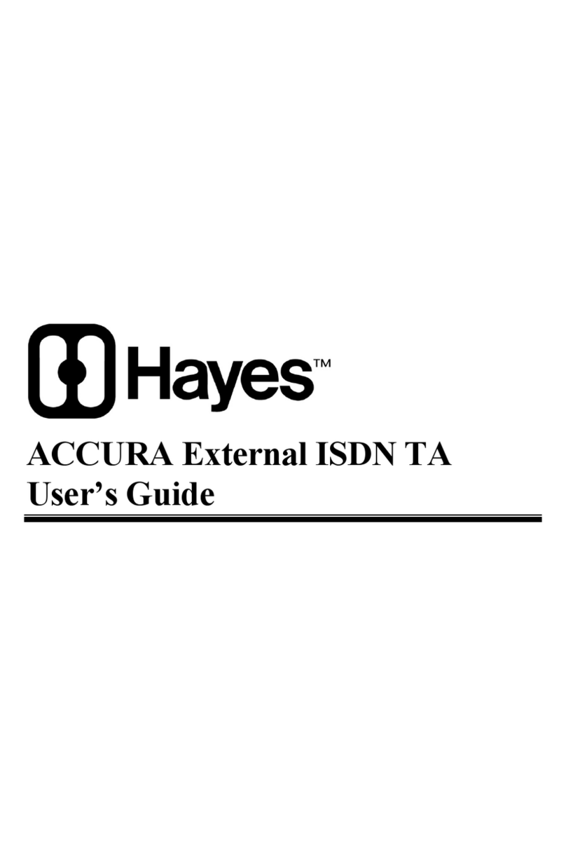 Hayes ACCURA External ISDN TA user guide