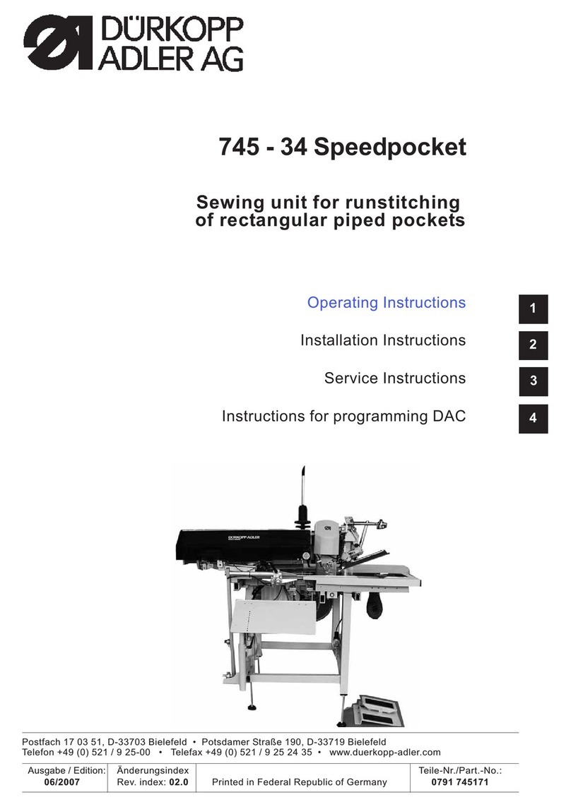 DURKOPP ADLER 745-34 - User manual