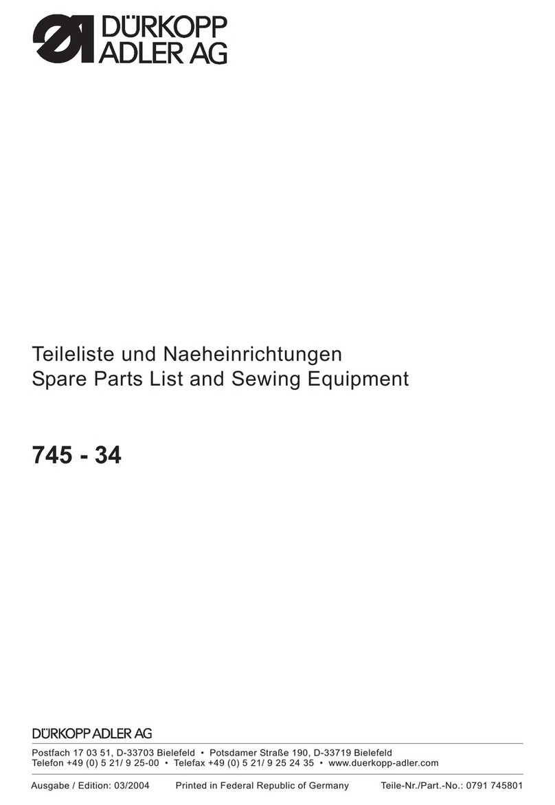Duerkopp Adler 745-34 Guide