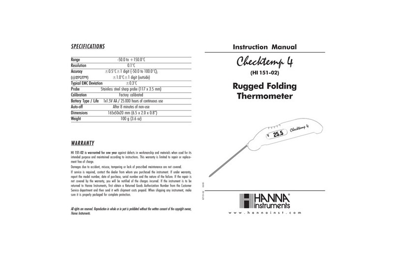 Hanna Instruments HI 151-02 instruction manual