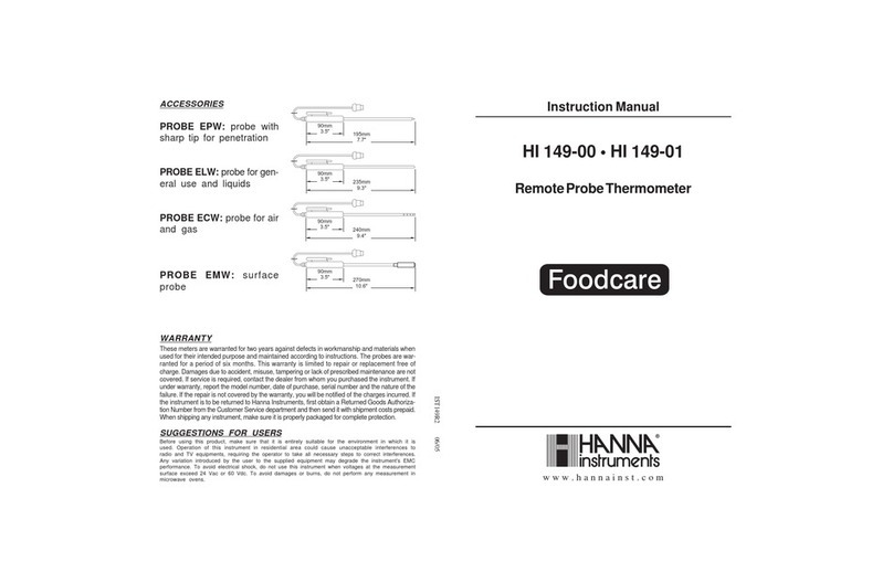 Hanna Instruments HI 149-00 User manual Hanna Instruments HI 149-00 User manual
