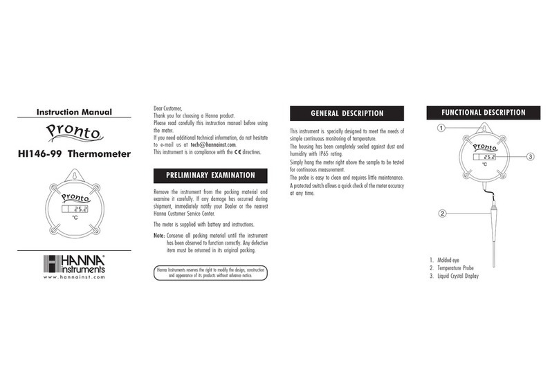 Hanna Instruments HI 146-99 User manual Hanna Instruments HI 146-99 User manual
