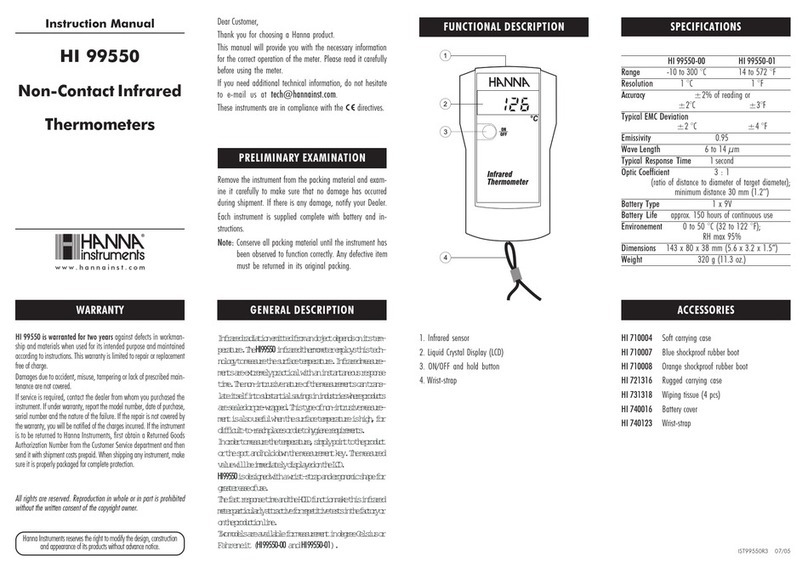 Hanna Instruments HI 99550-00 User manual